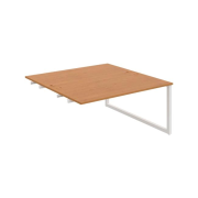 Pracovný stôl UNI O, k pozdĺ. reťazeniu, 160x75,5x160 cm, jelša/biela