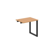 Pracovný stôl UNI O, k pozdĺ. reťazeniu, 80x75,5x60 cm, buk/čierna