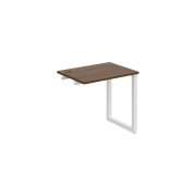 Pracovný stôl UNI O, k pozdĺ. reťazeniu, 80x75,5x60 cm, orech/biela