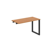 Pracovný stôl UNI O, k pozdĺ. reťazeniu, 120x75,5x60 cm, jelša/čierna