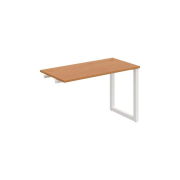 Pracovný stôl UNI O, k pozdĺ. reťazeniu, 120x75,5x60 cm, jelša/biela