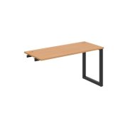 Pracovný stôl UNI O, k pozdĺ. reťazeniu, 140x75,5x60 cm, buk/čierna