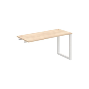 Pracovný stôl UNI O, k pozdĺ. reťazeniu, 140x75,5x60 cm, agát/biela