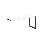 Pracovný stôl UNI O, k pozdĺ. reťazeniu, 160x75,5x60 cm, biela/čierna