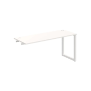 Pracovný stôl UNI O, k pozdĺ. reťazeniu, 160x75,5x60 cm, biela/biela