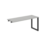 Pracovný stôl UNI O, k pozdĺ. reťazeniu, 160x75,5x60 cm, sivá/čierna