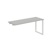 Pracovný stôl UNI O, k pozdĺ. reťazeniu, 160x75,5x60 cm, sivá/biela