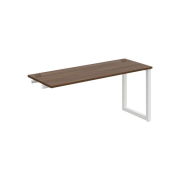 Pracovný stôl UNI O, k pozdĺ. reťazeniu, 160x75,5x60 cm, orech/biela
