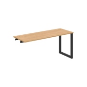 Pracovný stôl UNI O, k pozdĺ. reťazeniu, 160x75,5x60 cm, dub/čierna