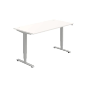 Pracovný stôl RUN, ZO, 3S, 160x64,5-130,5x80 cm, biela/sivá
