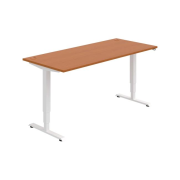 Pracovný stôl RUN, ZO, 3S, 180x64,5-130,5x80 cm, čerešňa/biela