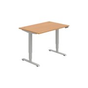 Pracovný stôl RUN, PO, 3S, 120x64,5-130,5x80 cm, buk/sivá