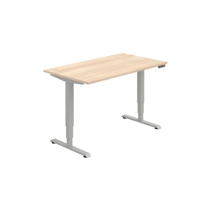 Pracovný stôl RUN, PO, 3S, 140x64,5-130,5x80 cm, agát/sivá