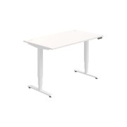 Pracovný stôl RUN, PO, 3S, 140x64,5-130,5x80 cm, biela/biela
