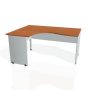 Pracovný stôl Gate, ergo, pravý, 160x75,5x120 cm, čerešňa/sivá
