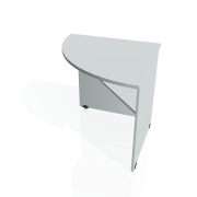 Doplnkový stôl Gate, ľavý, 80x75,5x80 cm, sivá/sivá