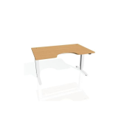 Pracovný stôl Motion Ergo, ZO, 3S, 120x61-128x90 cm, buk/biely