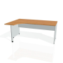 Pracovný stôl Gate, ergo, pravý, 180x75,5x120 cm, jelša/sivá