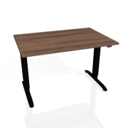 Pracovný stôl Motion, ZO, 2S, 180x70,5-120,5x80 cm, orech/čierna