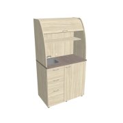 Kuchynka s drezom a bateriou ľavá, 100x189,1x60 cm, agát/agát