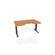 Pracovný stôl Motion Ergo, ZO, 2S, 120x70,5-120,5x90 cm, jelša/čierna