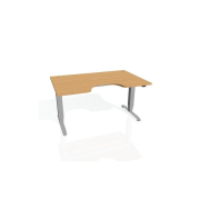 Pracovný stôl Motion Ergo, ZO, 3S, 120x61-128x90 cm, buk/sivá