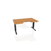 Pracovný stôl Motion Ergo, ZO, 3S, 120x61-128x90 cm, jelša/čierna