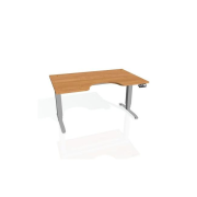 Pracovný stôl Motion Ergo, PO, 3S, 120x61-128x90 cm, jelša/sivá
