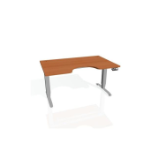 Pracovný stôl Motion Ergo, PO, 3S, 120x61-128x90 cm, čerešňa/sivá
