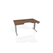 Pracovný stôl Motion Ergo, PO, 3S, 120x61-128x90 cm, orech/sivá