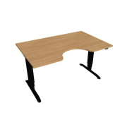 Pracovný stôl Motion Ergo, ZO, 3S, 140x61-128,x90 cm, dub/čierna