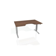 Pracovný stôl Motion Ergo, ZO, 3S, 140x61-128,x90 cm, orech/sivá