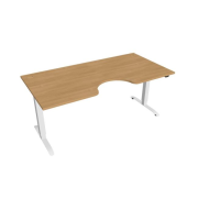 Pracovný stôl Motion Ergo, ZO, 2S, 180x70,5-120,5x90 cm, dub/biela