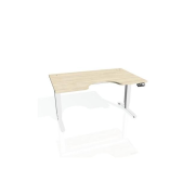 Pracovný stôl Motion Ergo, PO, 3S, 180x61-128x90 cm, agát/biela