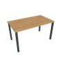 Pracovný stôl Uni, 140x75,5x80 cm, dub/čierna