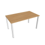 Pracovný stôl Uni, 140x75,5x80 cm, dub/biela