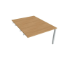 Pracovný stôl Uni k pozdĺ. reťazenie, 120x75,5x160 cm, dub/biela