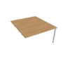 Pracovný stôl Uni k pozdĺ. reťazenie, 140x75,5x160 cm, dub/sivá