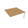 Pracovný stôl Uni k pozdĺ. reťazenie, 160x75,5x160 cm, dub/sivá