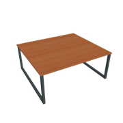 Pracovný stôl UNI O, 180x75,5x160 cm, čerešňa/čierna