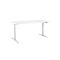 Výškovo nastaviteľný stôl BASIC, 2-motorový, 138x80 cm, podnož biela + doska biela