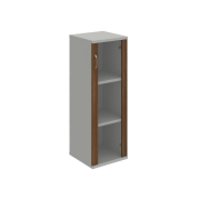Policová skriňa Strong P, 40x115,2x40 cm, orech/sivá