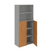 Policová skriňa Drive, 80x185x42 cm, jelša/sivá