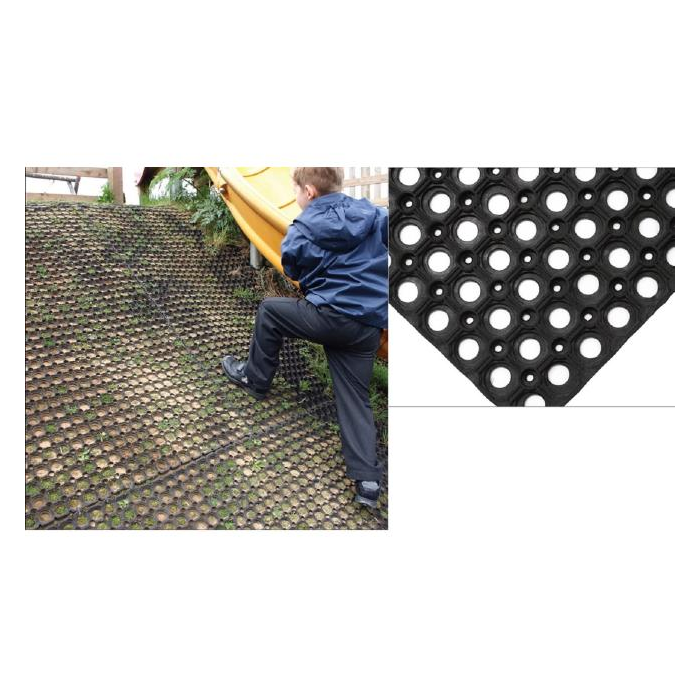 Bezpečnostná podlahovina Ringmat Honeycomb čierna