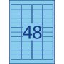Etikety Avery odnímateľné 45,7x21,2 mm, modré