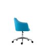 Konferenčné kreslo Ravenna Alu, hliníková báza, látka VIS021 modrá