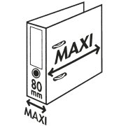 Zakladač pákový Esselte celoplastový A4 MAXI 8cm čierny