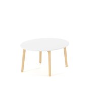 Konferenčný stolík ROOT okrúhly, d=90/v=47,7cm, biely