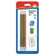 Sada školských pomôcok KEYROAD, blister 6 ks, mix farieb