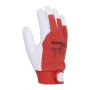 Rukavice pracovné kombinované DONAU SAFETY bielo-červené veľ. 8/M